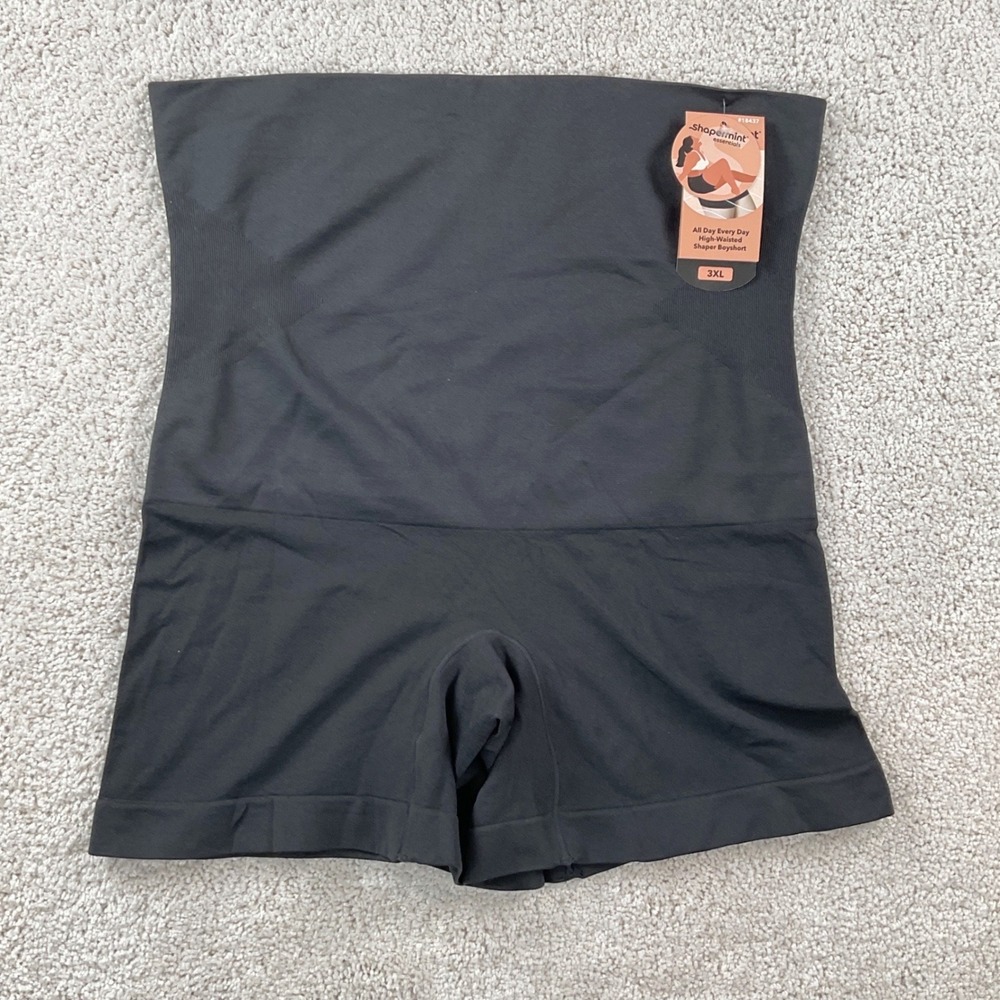 Shapermint Essentials High-Waisted Shaper Boyshort Black 3XL NWT